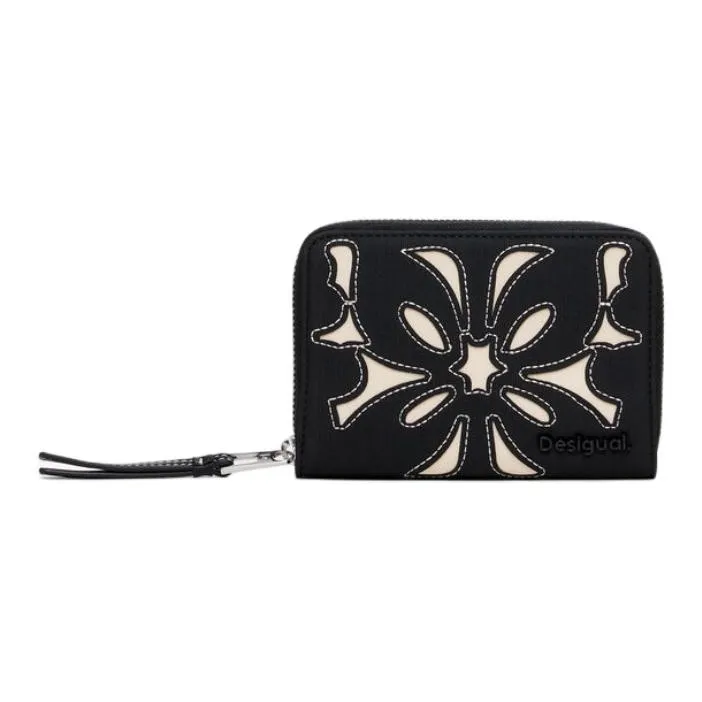 Desigual Polyurethane Wallet Small Size Women's Black-0