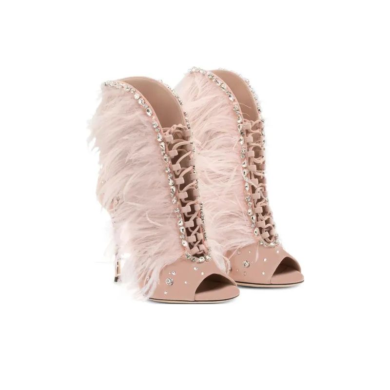 Giuseppe Zanotti/GZ Charleston Ankle Boots 10.5cm Women's Pink-2