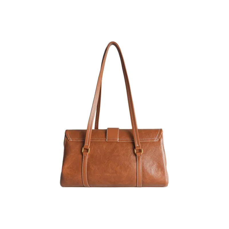 GELANNI Polyurethane Handbag Shoulder Bag Regular Unisex Brown-4