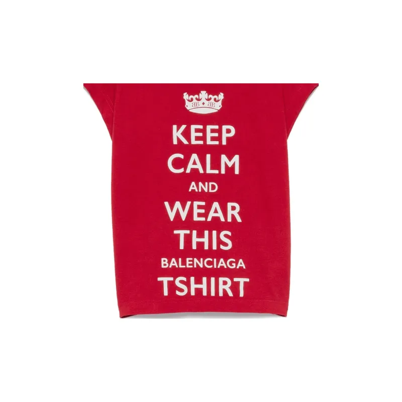 Balenciaga Slogan print T shirt-4