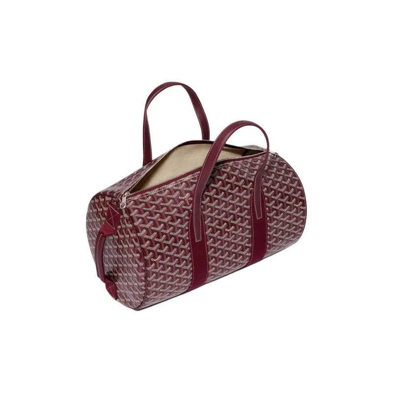 GOYARD Canvas With Calfskin Sports Bag Travel Bag Unisex Burgundy Color-2