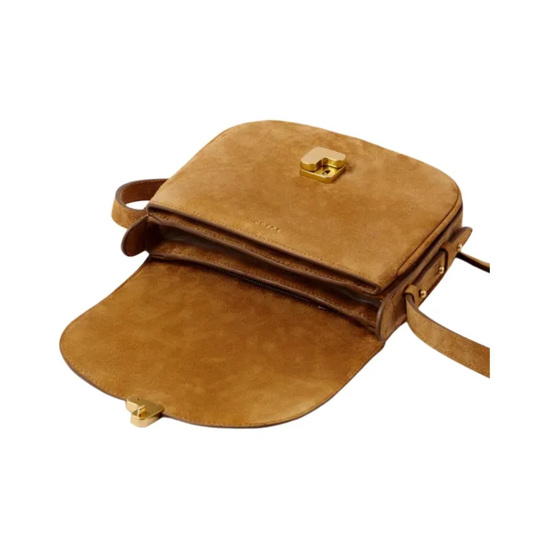 SOEUR Cow Leather Shoulder Bag Mini Women's Camel-2