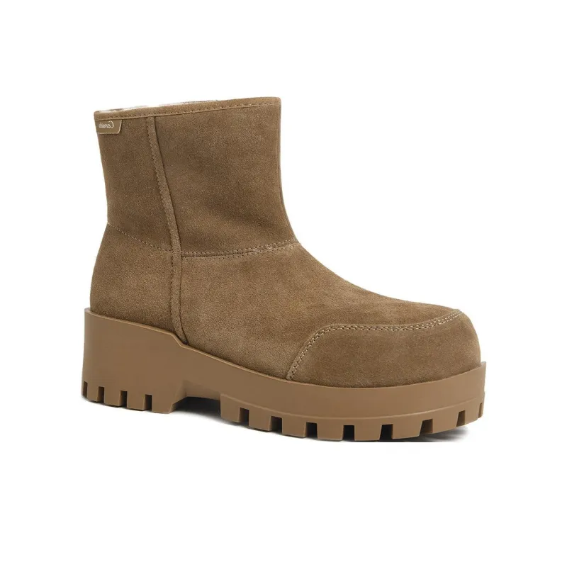 CAMEIDO Thermal Short Snow Boots Women's Camel-3