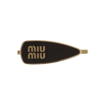 MIU MIU Engraved logo Enamel Hair Clip