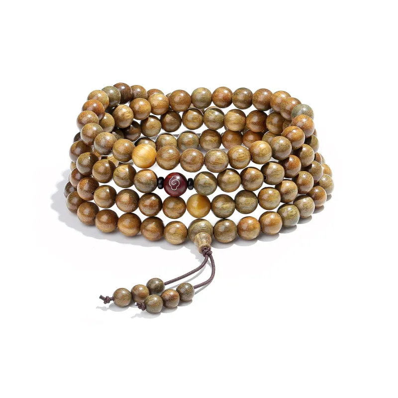 PUTUOSHANWENCHUANG Sandalwood Bracelets Unisex-3
