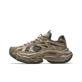 Anta Height Increasing Wear Resistant Slip Resistant Low Top Chunky Sneakers Men's Brown