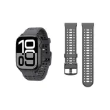 Black-Perforated Silicone Strap