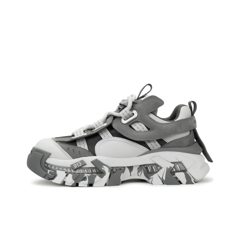 NUTTINESS Ruins Collection Abrasion Resistant Breathable Height Increasing Low Top Chunky Sneakers Unisex-13