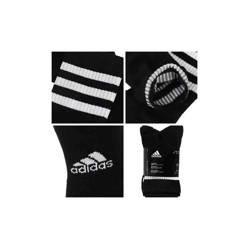 Adidas Basketball Socks All Unisex Black White-3
