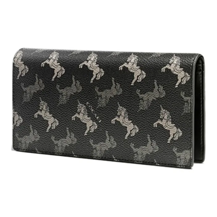 COWEC YCAKI Synthetic Leather Wallet Large Size Men's Black-2