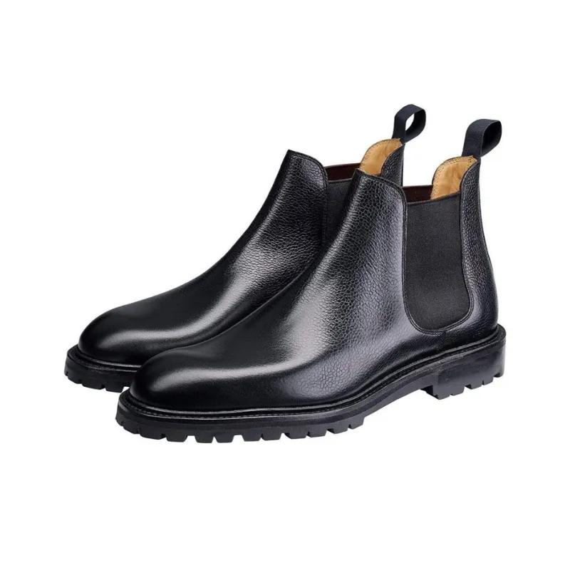 CROCKETT & JONES Short Chelsea Boots Men's Black-2
