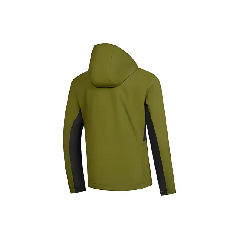 QIAODAN Trench Coat Men's Willow Green/Black-1