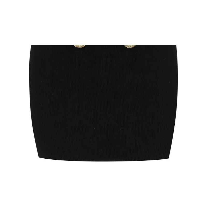 BALMAIN Button Detailed High Rise Mini Skirt-4