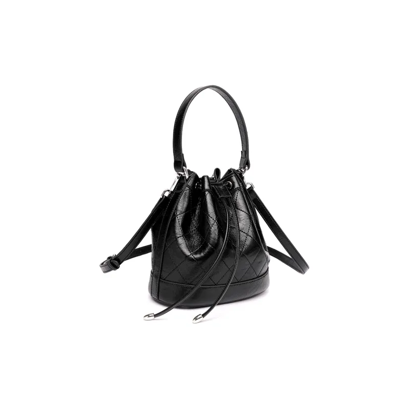 GELANDAI Cow Leather Women's Handbag, Shoulder Bag, Crossbody Bag Women's Black-1