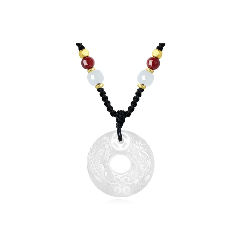 Emerald Dynasty Chalcedony Necklaces Unisex-0