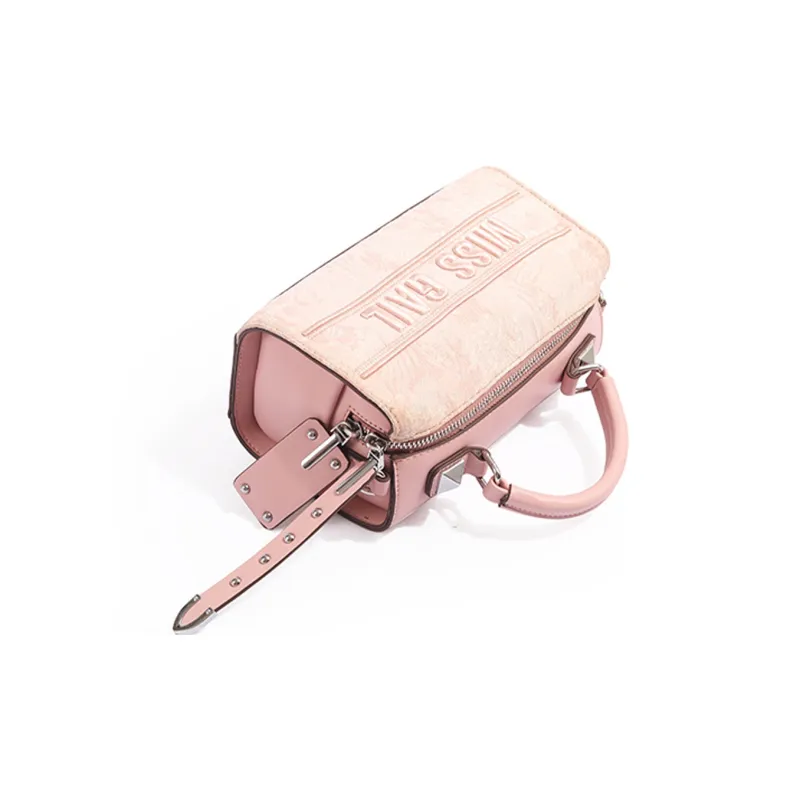 MISS GAIL Synthetic Leather Shoulder Bag, Crossbody Bag, Handbag Regular Women's Pink/Gray-3