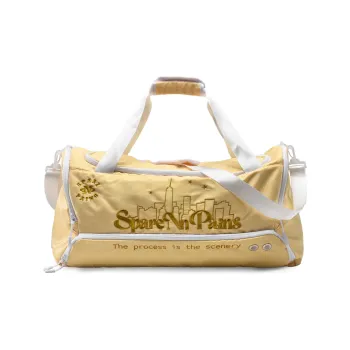 Spare No Pains. Polyester Basketball Bag, Crossbody Handbag, Gym Bag Unisex Yellow