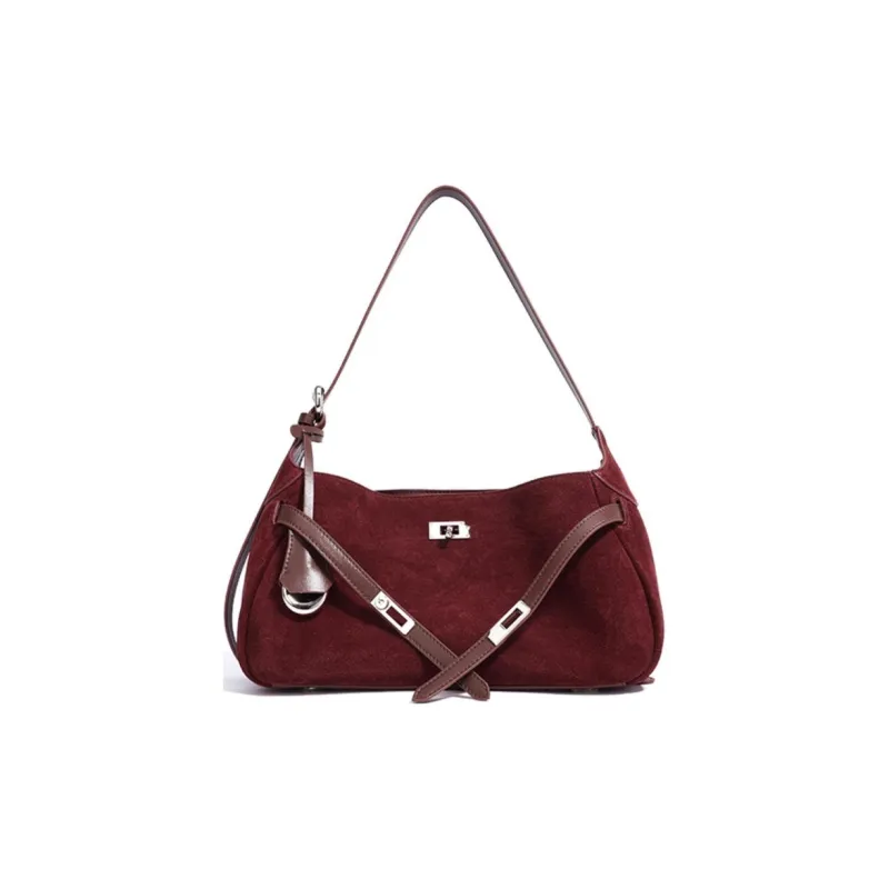 COURONNE Cow Leather Handbag, Shoulder Bag Large Size Women's Blueberry Purple-6