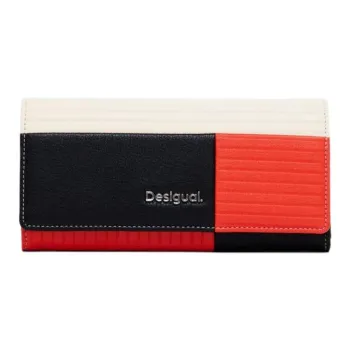 Desigual Polyurethane Wallet Small Size Women's Black & Multicolor