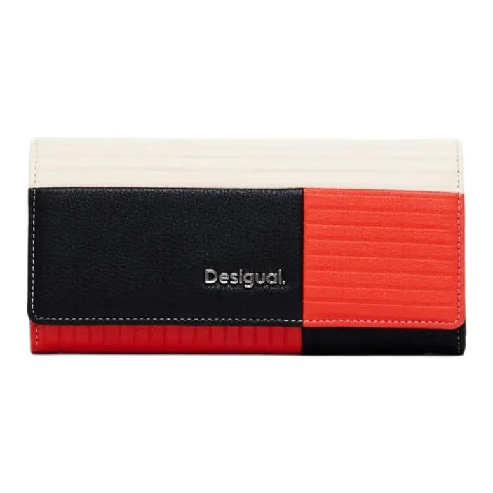 Desigual Polyurethane Wallet Small Size Women's Black & Multicolor-0