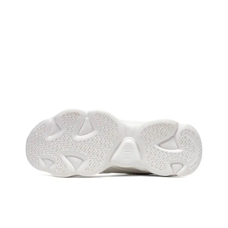 361° Warm Anti Slip And Wear Resistant Low Top Casual Shoes Women's White Zinc Iron Gray-5