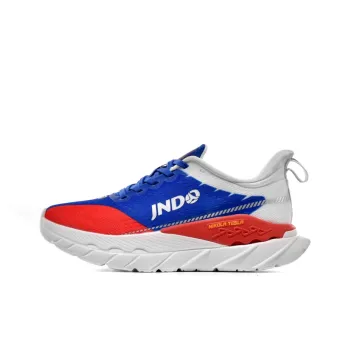 JNDO Cushioning Anti-Slip And Wear-Resistant Low-Top Tesla Valve Breathable Casual Running Shoes Unisex White Blue Red