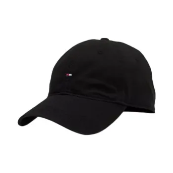 Tommy Hilfiger Cotton Fabric Baseball Caps Men's Black