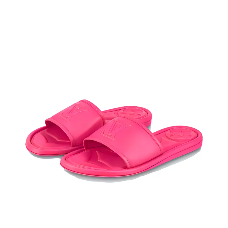 LOUIS VUITTON Magnetic Quiet Slide Slippers Women's Fuchsia-2