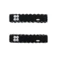 1 Pair Black (Gold Edge Round Bead) 000291