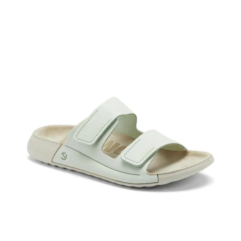 Ecco Quick Dry Antibacterial Massage Slide Slippers Women's Matcha Green-2