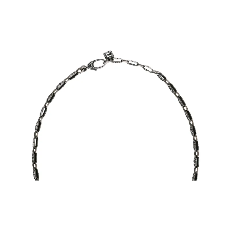 GUCCI Sterling Silver, Synthetic Crystal Necklaces Unisex Silver-3