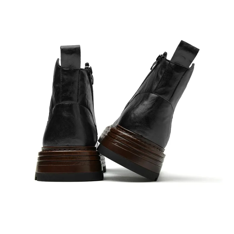 SEPTWOLVES Ankle Boots Men Red Brown/Black-8
