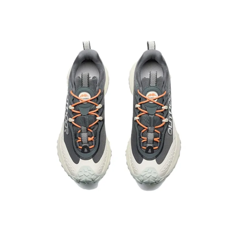 XTEP Anti Slip And Wear Resistant Coverage Low Top Outdoor Shoes Men's Gray White-3