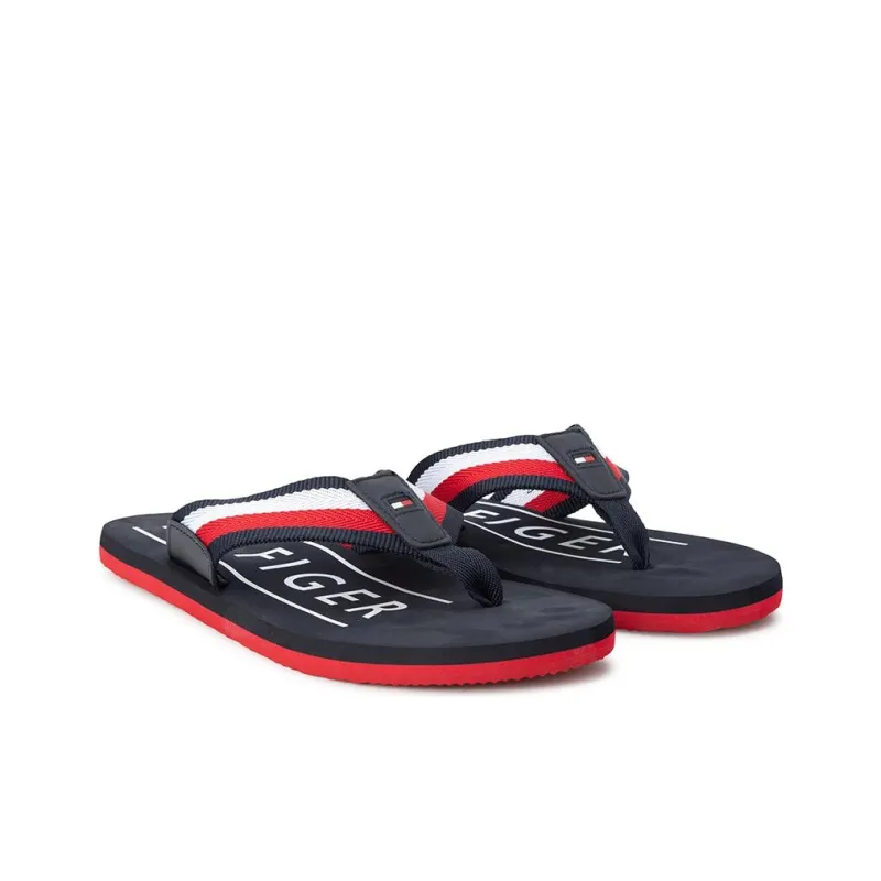 Tommy Hilfiger Stripe Detailing Beach Slides-1