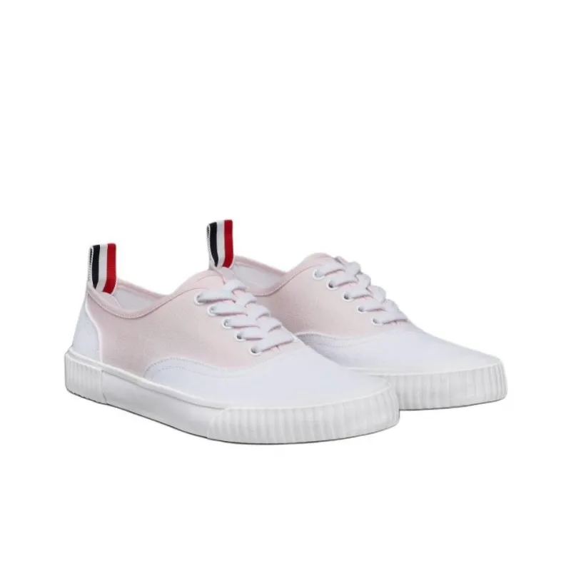 THOM BROWNE· Heritage Low Top Canvas Shoes Women's Pink-2