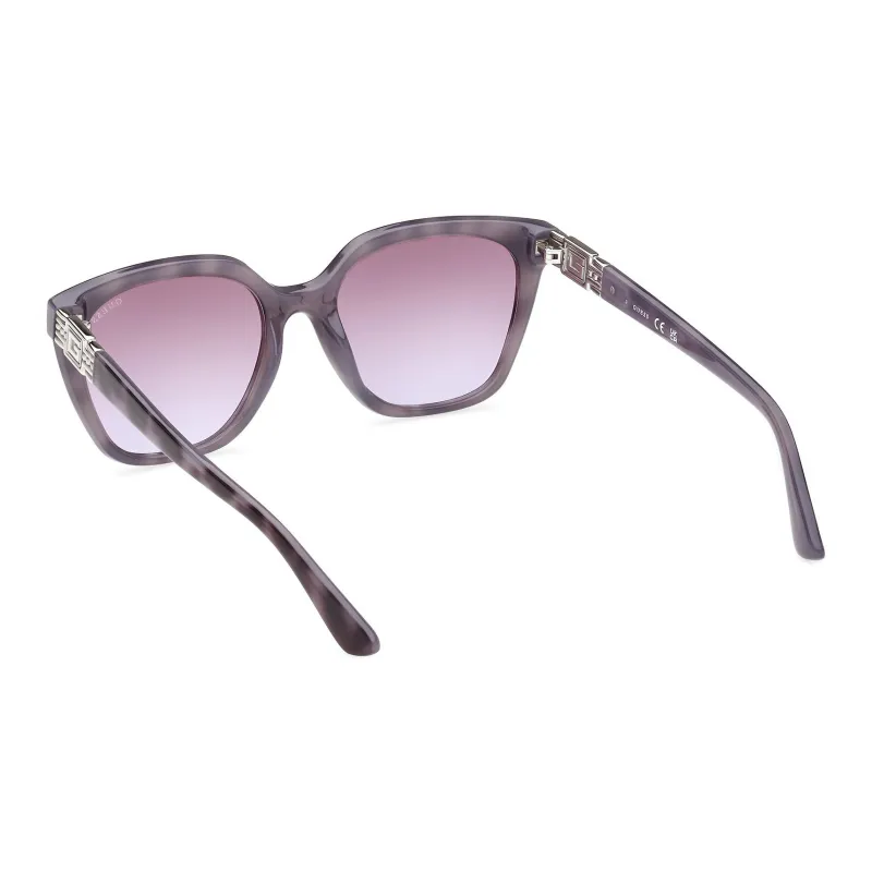 GUESS Plastic Irregular Shape Sunglasses Women's Brown-3