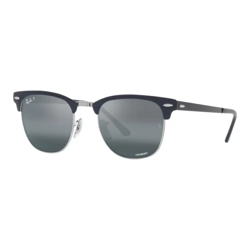RayBan Metal Square Sunglasses Unisex Blue