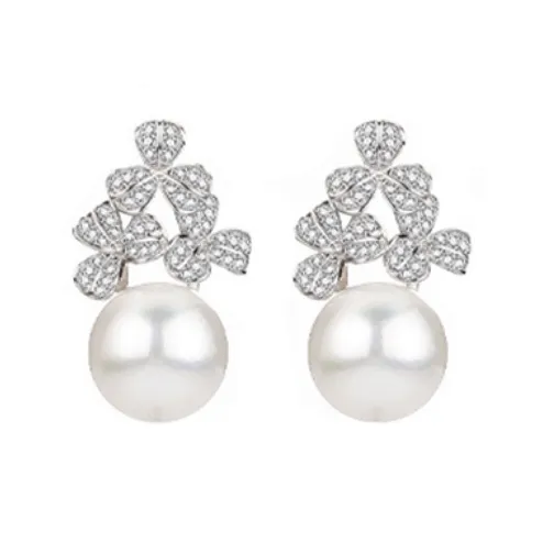 Beth Jewelry Pearl Necklace Stud Earrings Women's-5