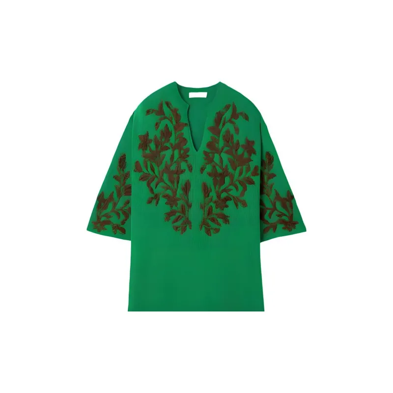 Valentino Long-Sleeved Dresses Women's Green-3
