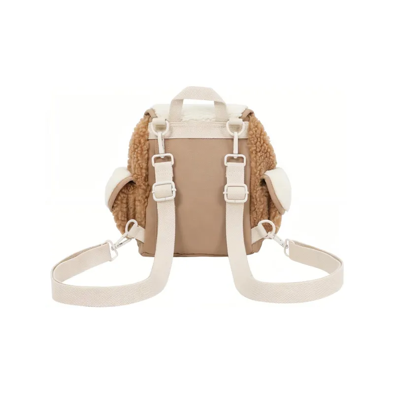 Doughnut Polyamide With Polyester And Acrylic Backpack Small Size Women's Affordable/Hazelnut-3