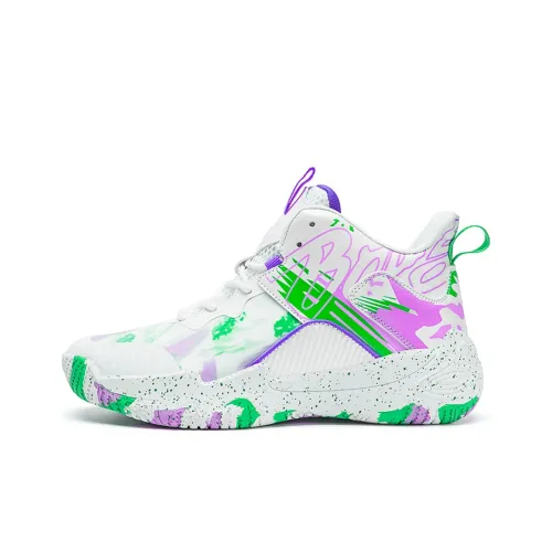 Black tailed Deer Anti Slip Wear Resistant High Top Basketball Shoes Unisex Black White White Green Pink