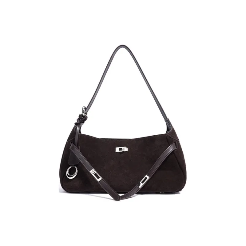 COURONNE Cow Leather Handbag, Shoulder Bag Large Size Women's Blueberry Purple-7