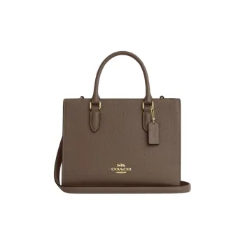 COACH Maggie Cow Leather Tote Bag, Shopping Bag, Shoulder Bag, Crossbody Bag, Handbag Small Size Women's Dark Umber