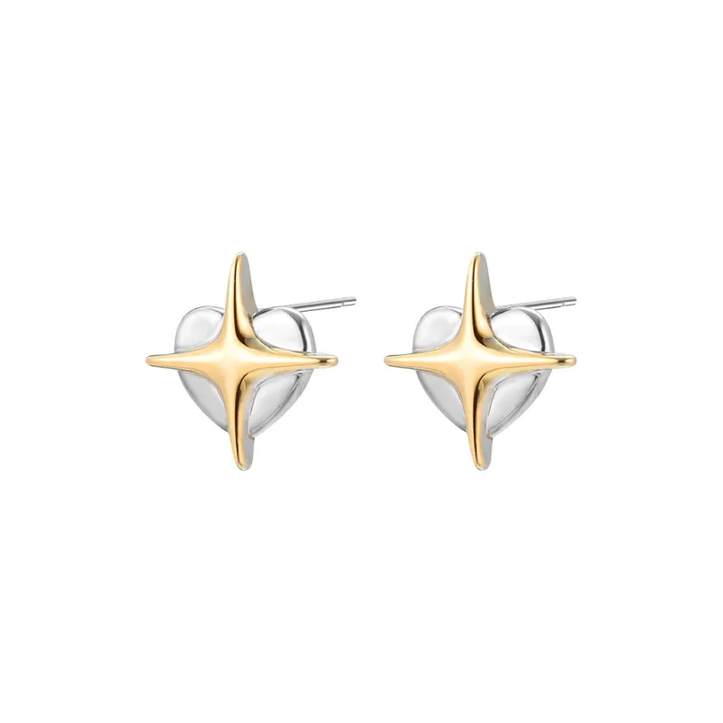 EAR PARTNER S925 Silver Stud Earrings Women's-0