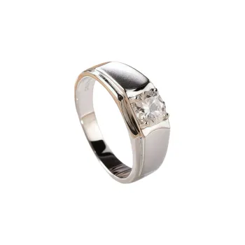 Stone On The Line S925 Silver Rings Men's