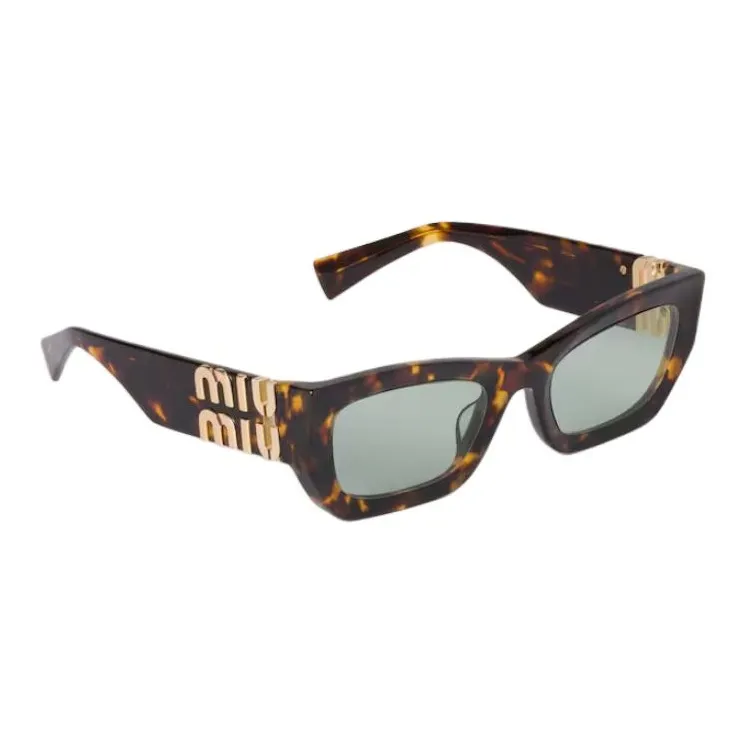MIU MIU Acetate Rectangular Sunglasses Women's Tortoiseshell-1