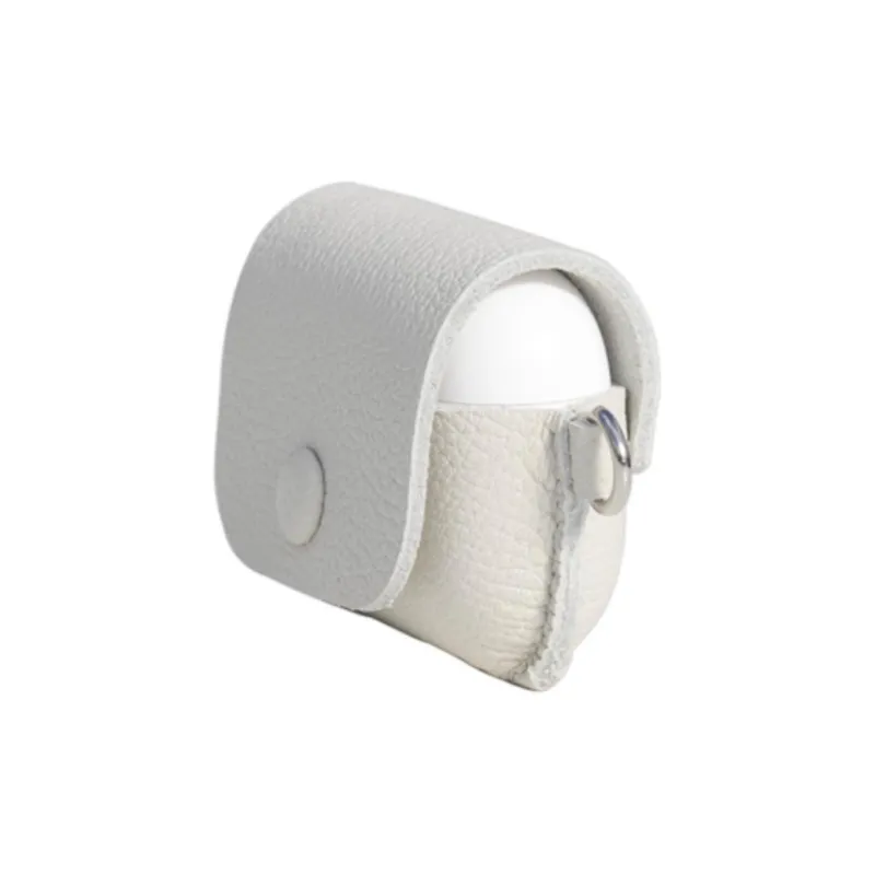 Proper Belongings Cow Leather Earphone Case Unisex White-1