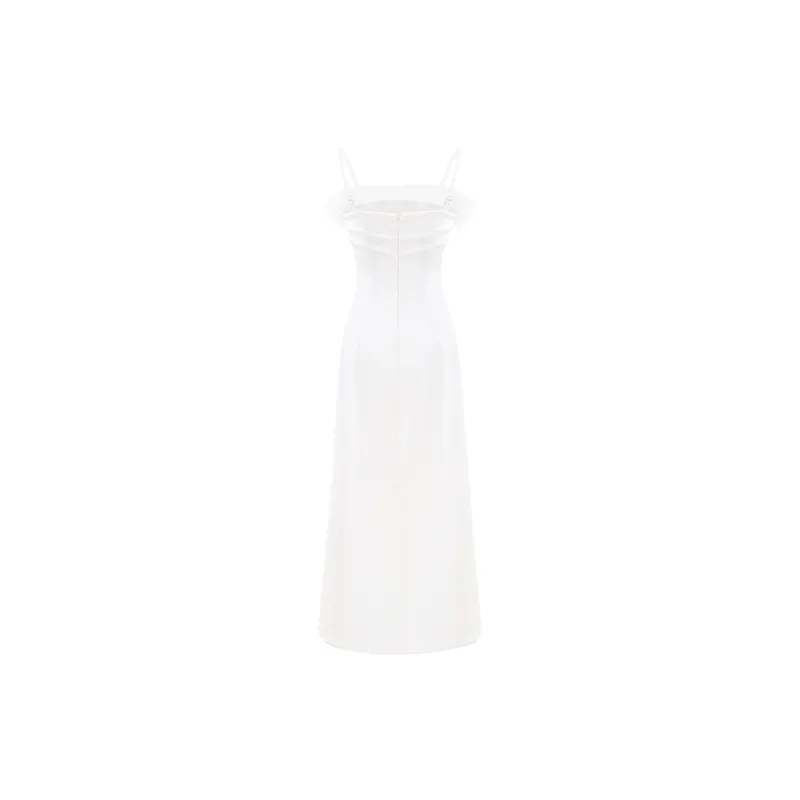 Blovelan Slip Dress Women's Light Gold White-1