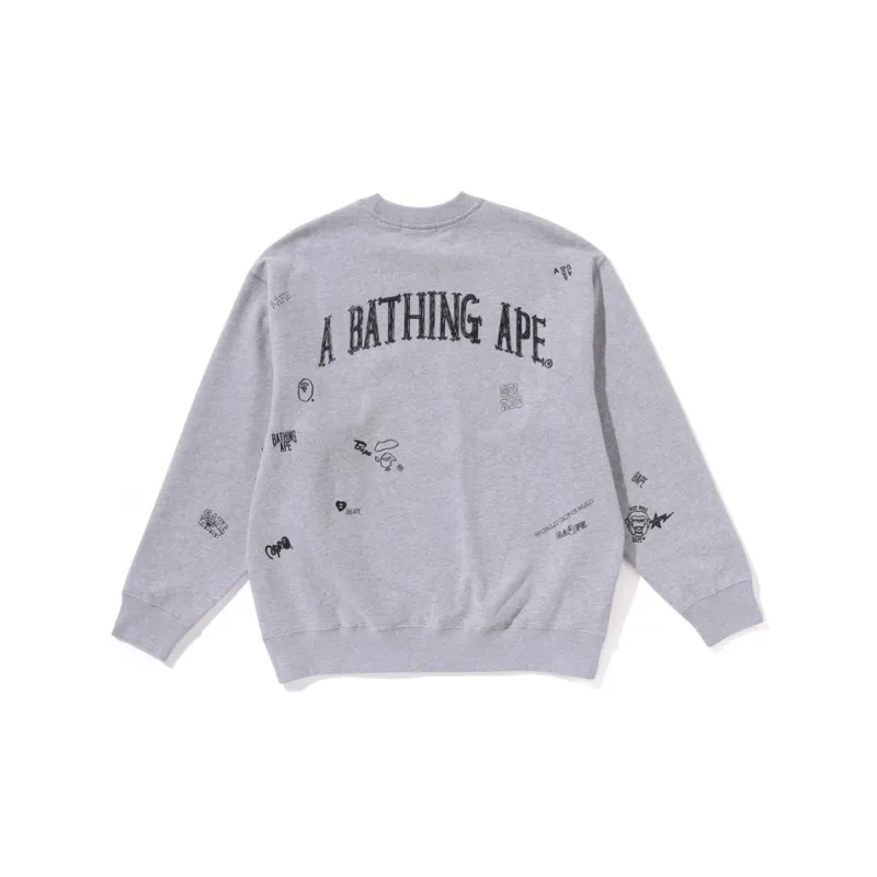 A BATHING APE All over Logo Print Sweater-3