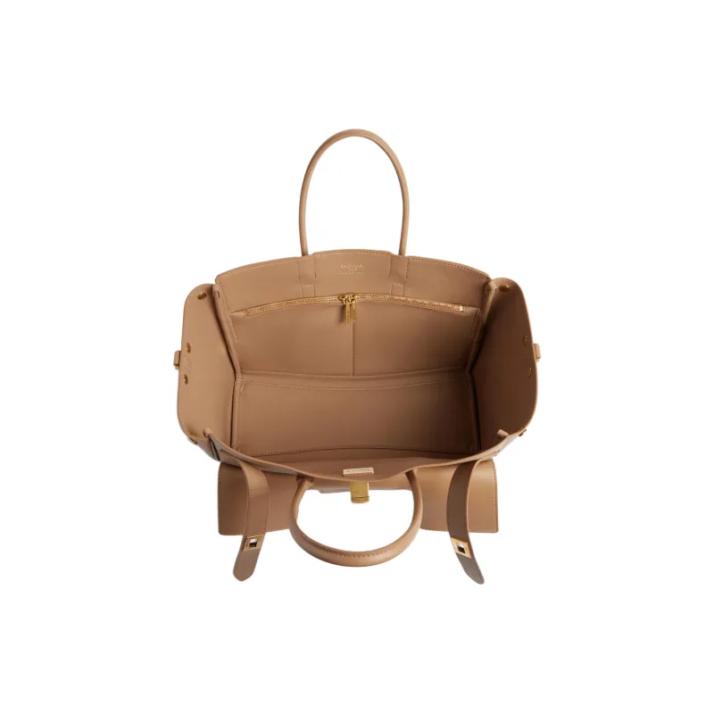 Balenciaga Bel Air Smooth Calf Leather Tote Bag Shopping Bag Shoulder Bag Crossbody Bag Handbag Small Size Women's Nude-4